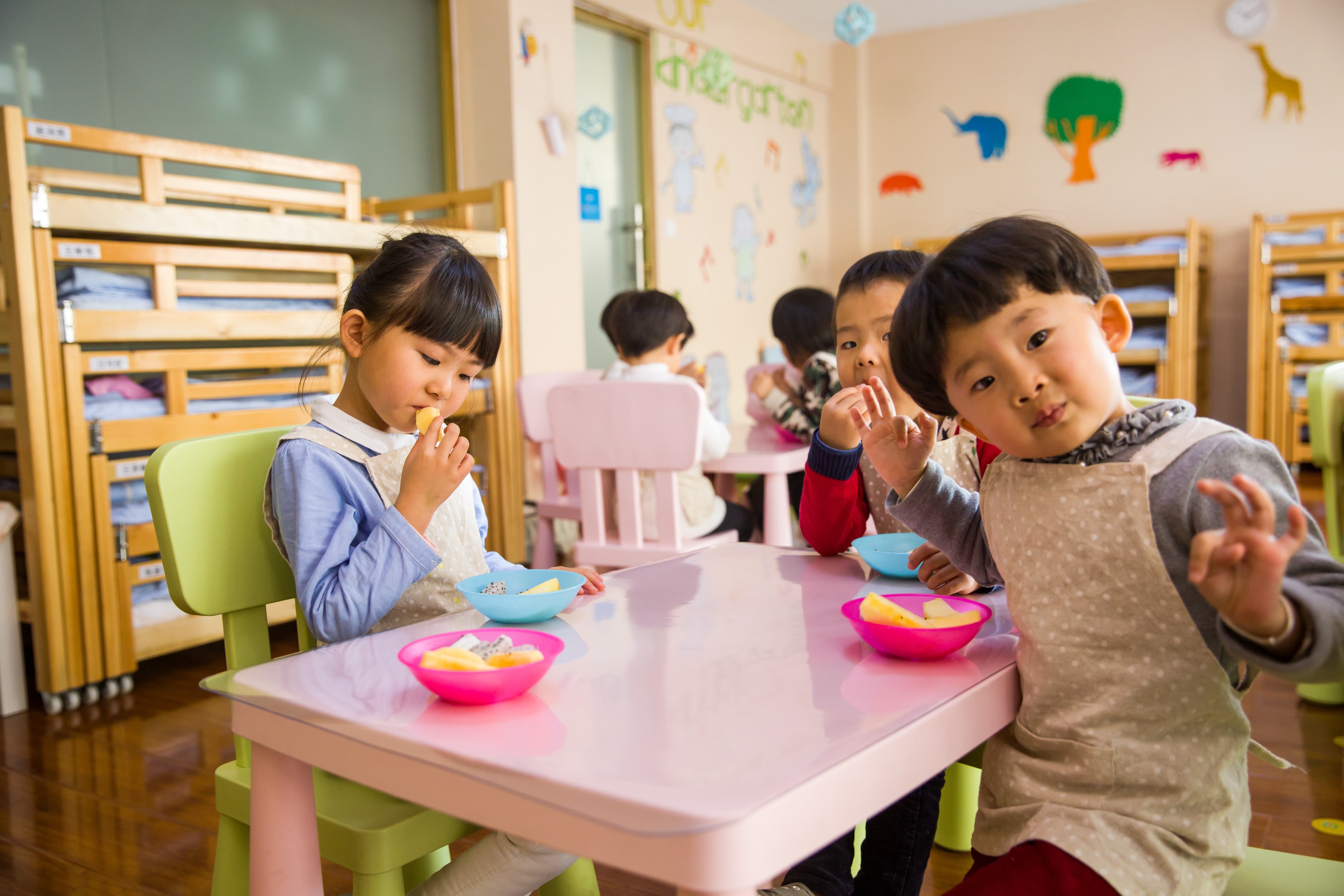 Young children in a classroom