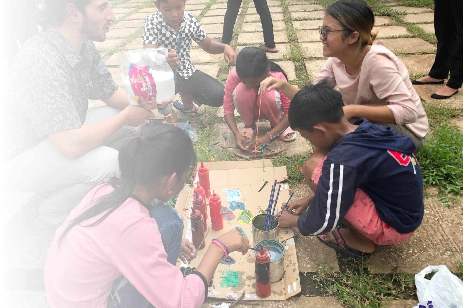 kids painting in bali